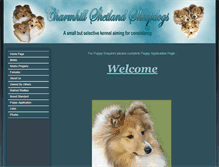Tablet Screenshot of charmhillshetlandsheepdogs.com